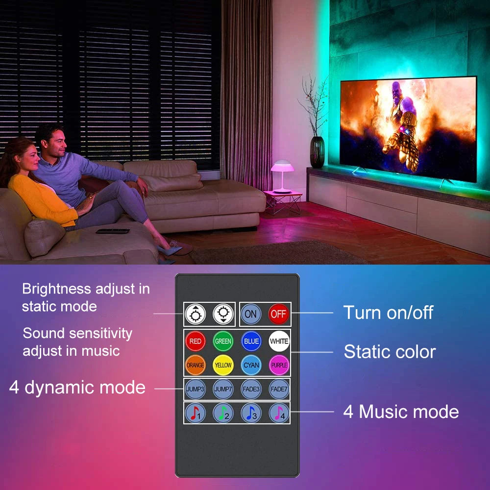 VibeGlow™ Music Sync TV LED Strip
